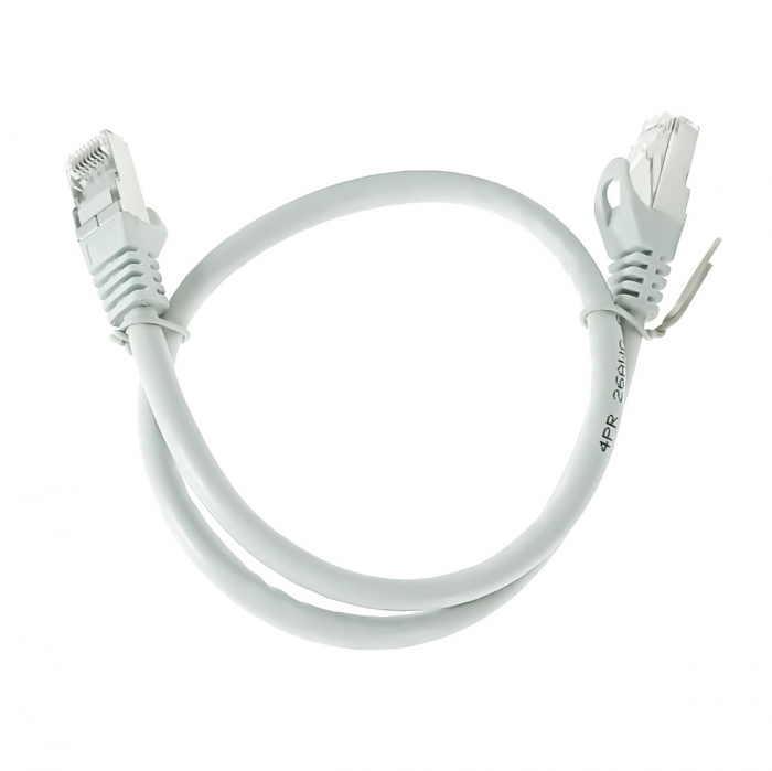 Cablu retea-patchcord CAT6 FTP, Lanberg 43613, 2 X RJ45, lungime 50cm, AWG26, 10Gb/s-250MHz, de legatura retea, ethernet, gri [3]
