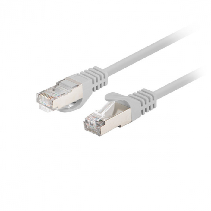 Cablu retea-patchcord CAT6 FTP, Lanberg 43616, 2 X RJ45, lungime 2m, AWG26, 10Gb/s-250MHz, de legatura retea, ethernet, gri [2]