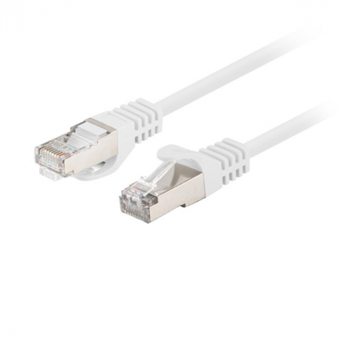 Cablu retea-patchcord CAT6 FTP, Lanberg 43627, 2 X RJ45, lungime 1.5m, AWG26, 10Gb/s-250MHz, de legatura retea, ethernet, alb [2]