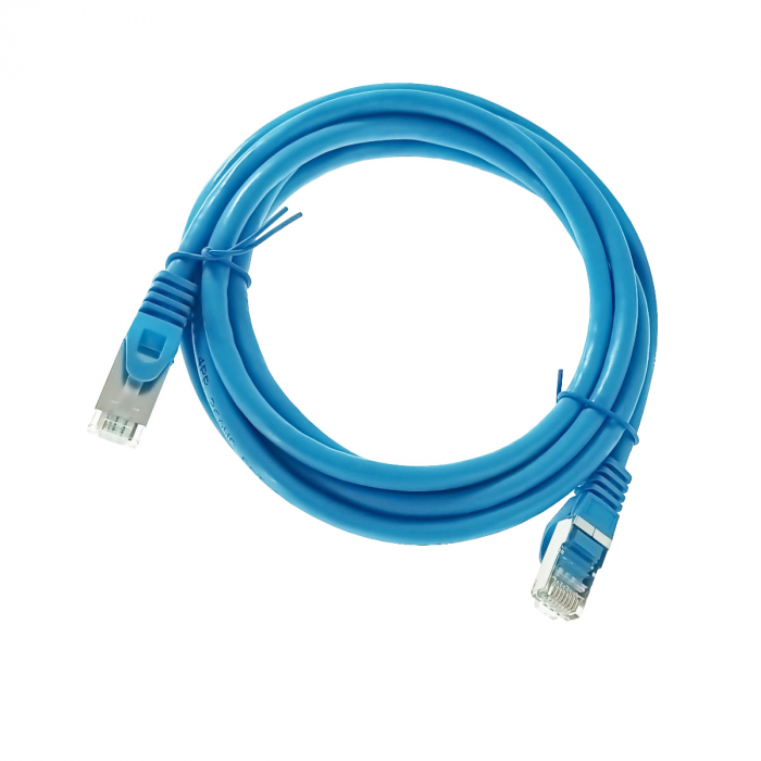 Cablu retea-patchcord CAT6 FTP, Lanberg 43634, 2 X RJ45, lungime 2m, AWG26, 10Gb/s-250MHz, de legatura retea, ethernet, albastru [3]