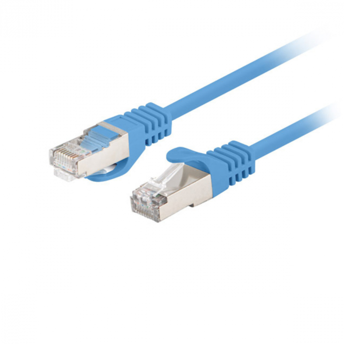Cablu retea-patchcord CAT6 FTP, Lanberg 43634, 2 X RJ45, lungime 2m, AWG26, 10Gb/s-250MHz, de legatura retea, ethernet, albastru [2]