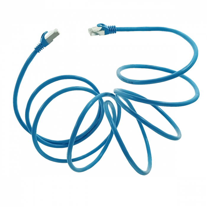 Cablu retea-patchcord CAT6 FTP, Lanberg 43635, 2 X RJ45, lungime 3m, AWG26, 10Gb/s-250MHz, de legatura retea, ethernet, albastru [3]