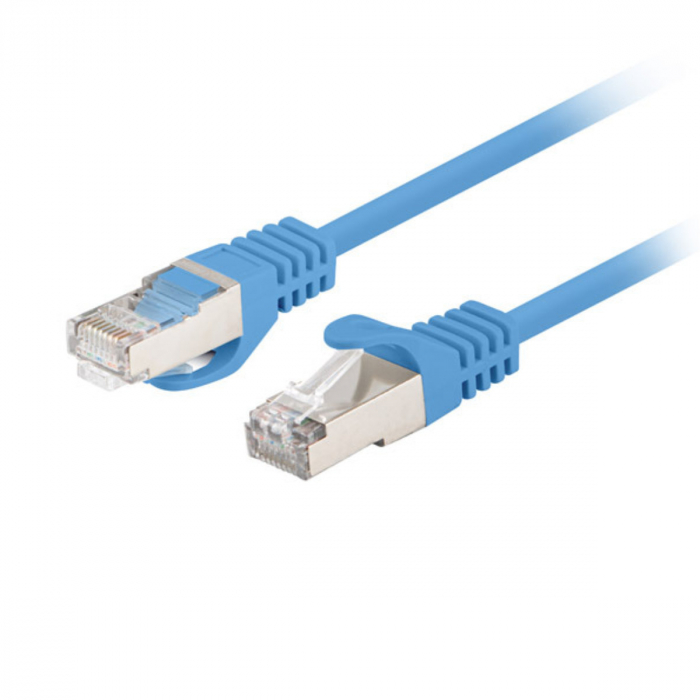 Cablu retea-patchcord CAT6 FTP, Lanberg 43635, 2 X RJ45, lungime 3m, AWG26, 10Gb/s-250MHz, de legatura retea, ethernet, albastru [2]