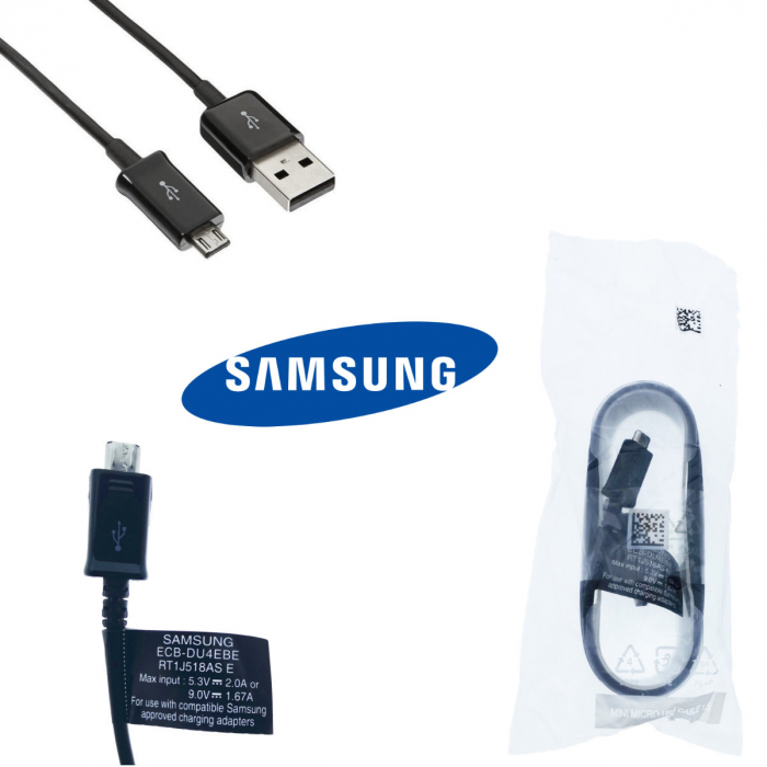 Cablu Samsung ECB-DU4EBE, USB Tip A tata la MicroUSB tata, lungime 1.5 m, negru [2]