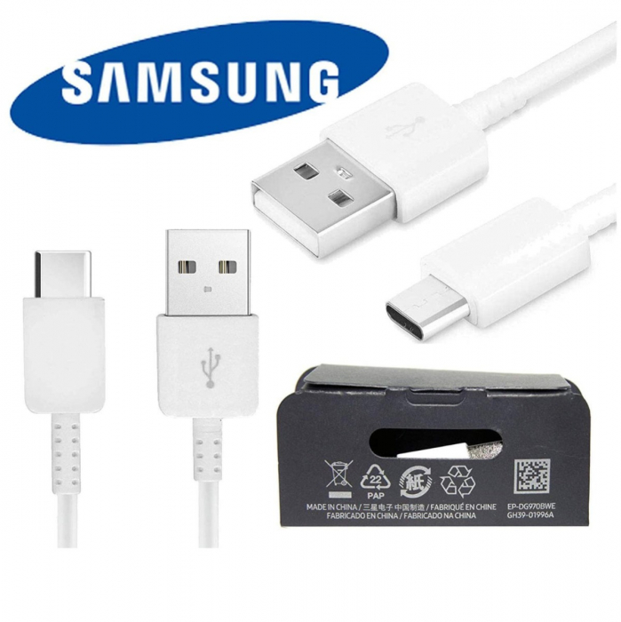 Cablu Samsung EP-DG970BWE, USB tip A tata la USB tip C tata, lungime 1 m, alb [2]