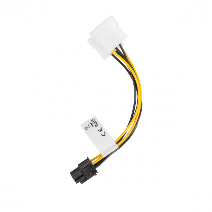 Cablu splitter in Y , Lanberg 41308, Molex 3-pin tata cu Molex 3-pin mama, la BTX cu 6 pini, 15 cm [3]