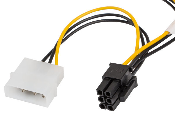 Cablu splitter in Y , Lanberg 41308, Molex 3-pin tata cu Molex 3-pin mama, la BTX cu 6 pini, 15 cm [5]