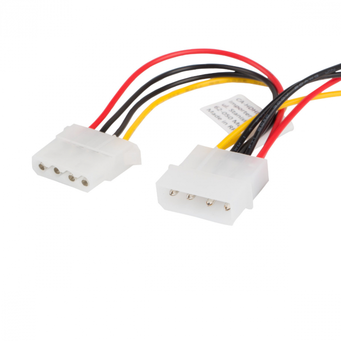 Cablu splitter in Y , Lanberg 41309, Molex 4-pin tata cu Molex 4-pin mama, la Molex 4-pin mama, 15 cm [2]