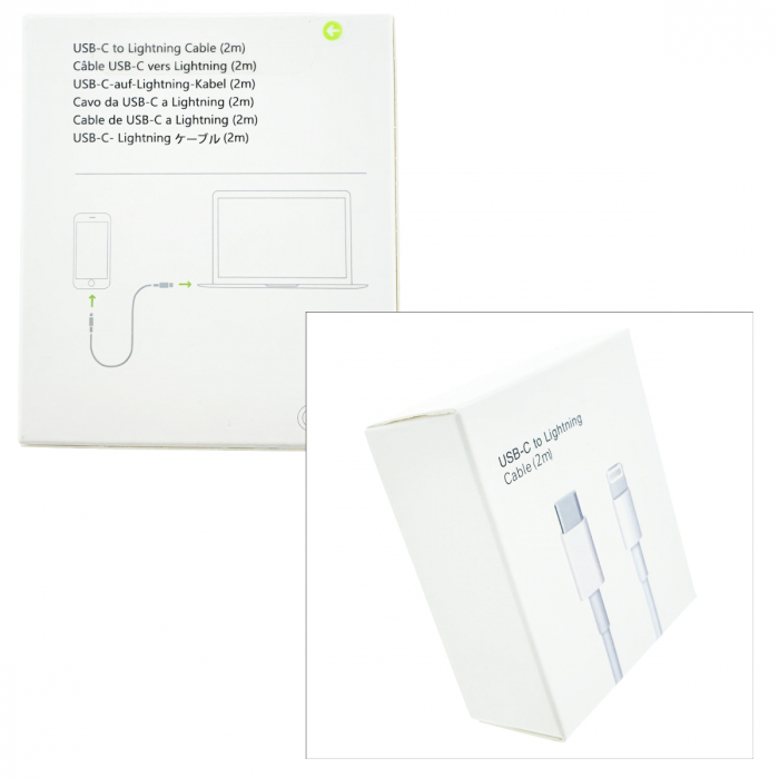 Cablu tip lightning la USB-C, pentru dispozitive Apple, A1703, 2m, alb, in blister [5]