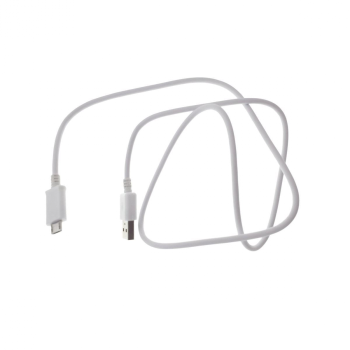 Cablu USB 2.0 la microUSB, invelis PVC, 85cm, alb [2]