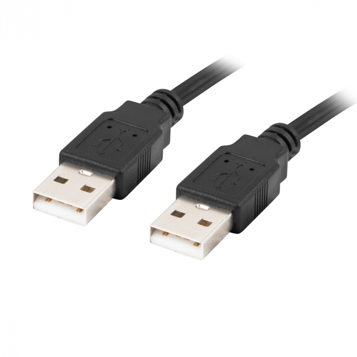 Cablu USB 2.0 tata la USB2.0 tata, Lanberg 42772, lungime 100 cm, negru [5]