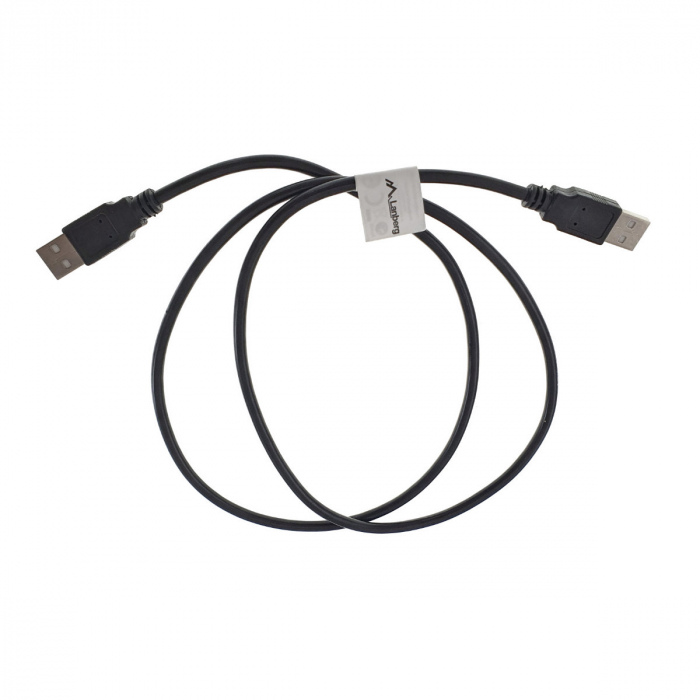 Cablu USB 2.0 tata la USB2.0 tata, Lanberg 42772, lungime 100 cm, negru [4]