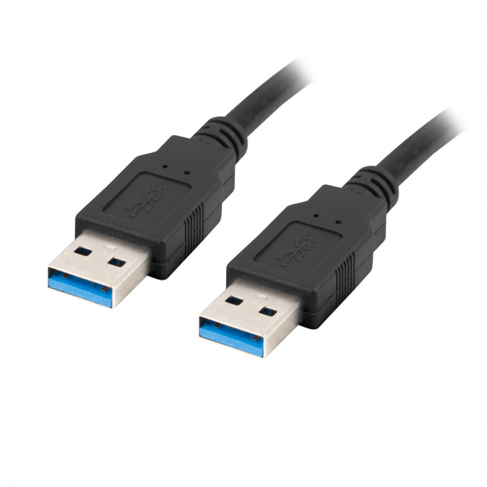 Cablu USB 3.0 tata la USB 3.0 tata, Lanberg 42776, lungime 180 cm, negru [5]