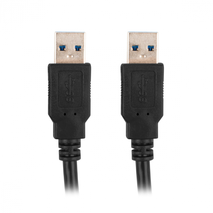 Cablu USB 3.0 tata la USB 3.0 tata, Lanberg 42776, lungime 180 cm, negru [6]