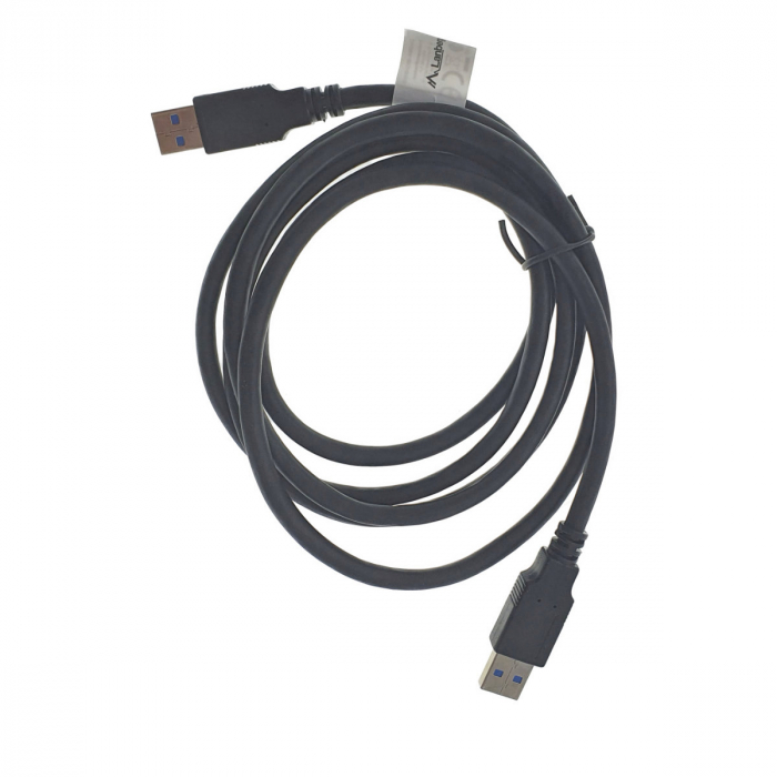 Cablu USB 3.0 tata la USB 3.0 tata, Lanberg 42776, lungime 180 cm, negru [4]