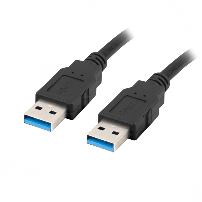 Cablu USB 3.0 tata la USB 3.0 tata, Lanberg 42777, lungime 50 cm, negru [6]