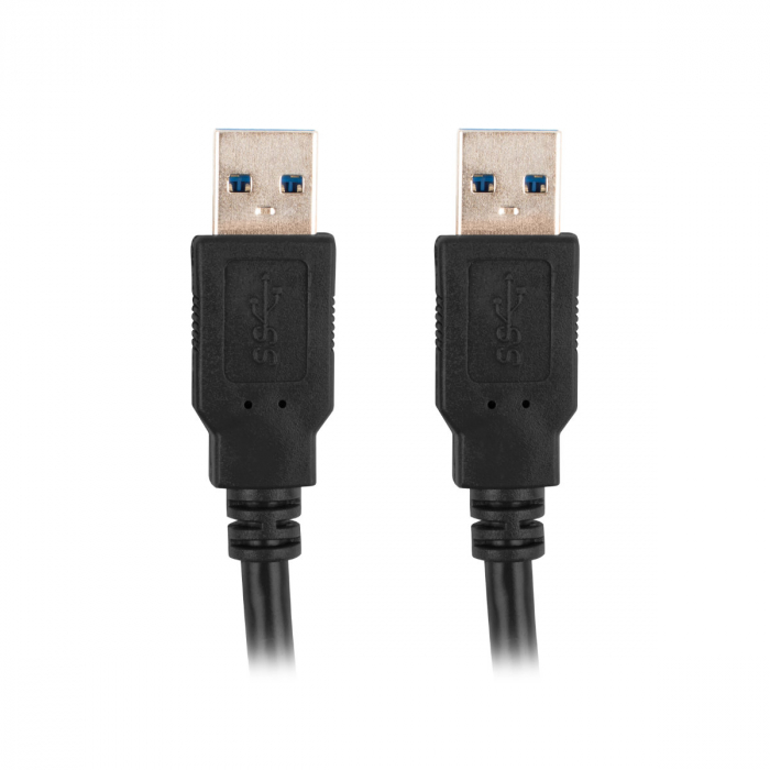 Cablu USB 3.0 tata la USB 3.0 tata, Lanberg 42777, lungime 50 cm, negru [7]