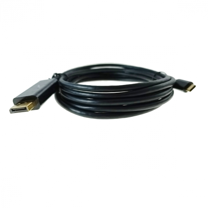 Cablu USB-C la DisplayPort, 3m, tata-tata, Lanberg 43682, HDR, DPCP 1.0, 4K-60Hz, negru [4]