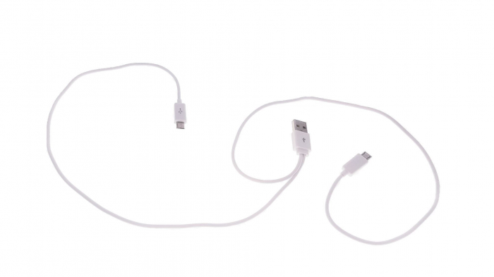 Cablu USB la 2 x microUSB, alb - HYB-7063 [5]