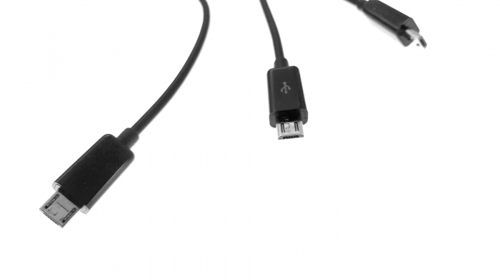 Cablu USB la 3 x microUSB, 1m Black - HYB-7329 [3]