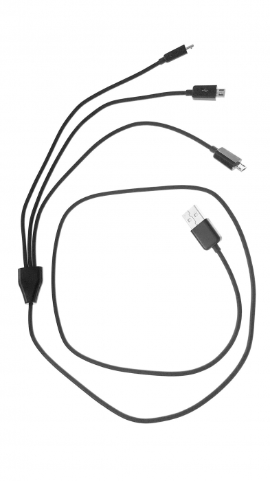 Cablu USB la 3 x microUSB, 1m Black - HYB-7329 [4]