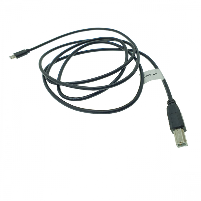 Cablu USB tip C imprimanta USB 2.0, 1.8 m, Lanberg 42977, USB B la USB-C, negru [3]