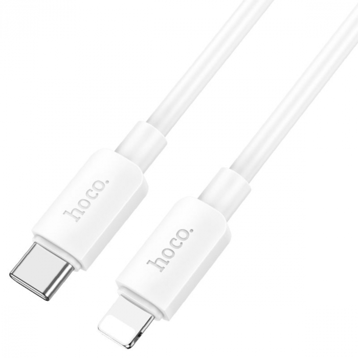 Cablu USB Tip C tata la conector tip lightning, HOCO X96, PD 20W, lungime 25 cm, Alb [1]