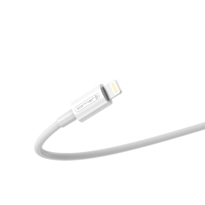 Cablu USB Tip C tata la conector tip lightning, JELLICO B1, PD 30W, lungime 100 cm, Alb [2]