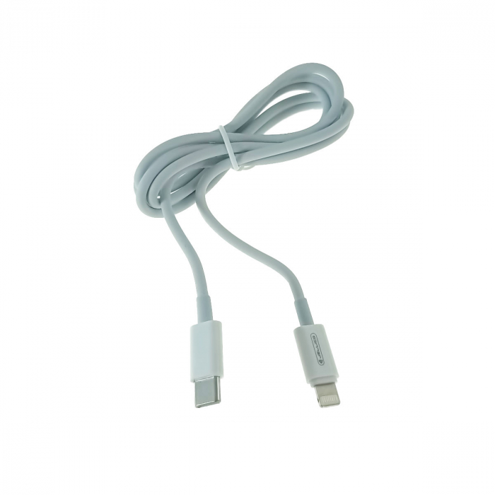 Cablu USB Tip C tata la conector tip lightning, JELLICO B1, PD 30W, lungime 100 cm, Alb [1]