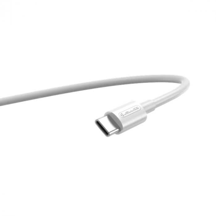 Cablu USB Tip C tata la conector tip lightning, JELLICO B1, PD 30W, lungime 100 cm, Alb [3]