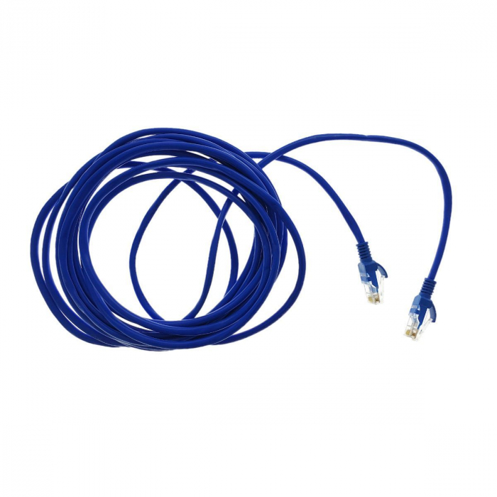 Cablu UTP cat.5, mufat 2xRJ45, lungime 3m, de legatura retea, ethernet, albastru [4]