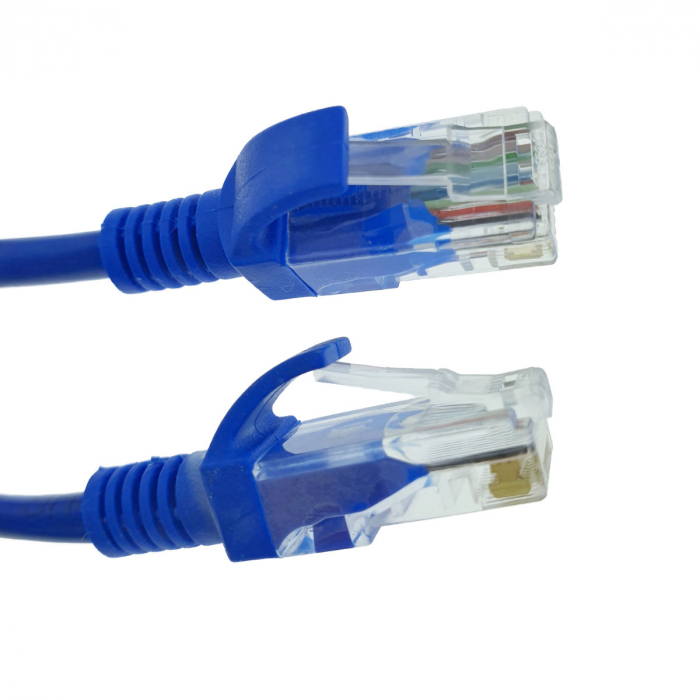 Cablu UTP cat 5e, mufat 2xRJ45, lungime 1.5 m, AWG 26, 100 MHz, de legatura retea, ethernet, albastru [3]