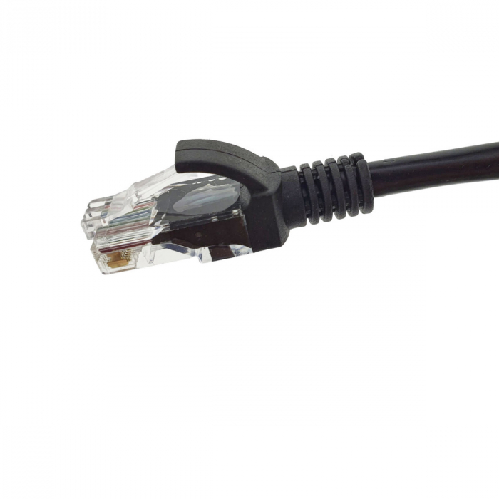 Cablu UTP, Lanberg 40270, cat.5e, mufat 2xRJ45, lungime 3 m, AWG 26, 100 MHz, de legatura retea, ethernet, negru [3]
