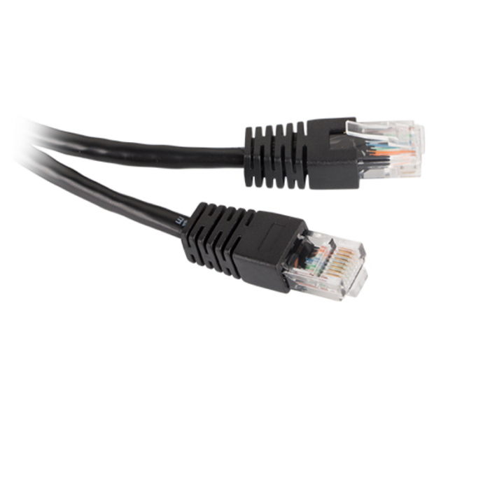 Cablu UTP, Lanberg 40271, cat.5e, mufat 2xRJ45, lungime 5m, AWG 26, 100 MHz, de legatura retea, ethernet, negru [5]