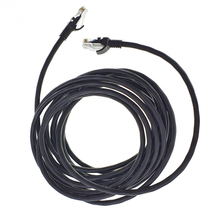 Cablu UTP, Lanberg 40271, cat.5e, mufat 2xRJ45, lungime 5m, AWG 26, 100 MHz, de legatura retea, ethernet, negru [2]