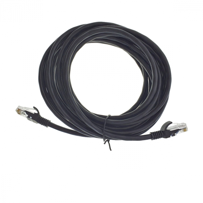 Cablu UTP, Lanberg 40271, cat.5e, mufat 2xRJ45, lungime 5m, AWG 26, 100 MHz, de legatura retea, ethernet, negru [1]