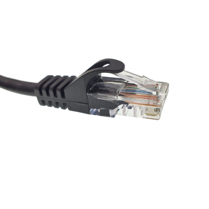 Cablu UTP, Lanberg 40676, cat 5e, lungime 15m, mufat 2xRJ45 AWG 26, 100 MHz, de legatura retea, ethernet, negru [4]
