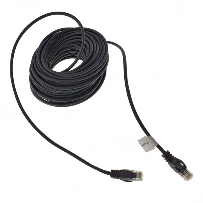 Cablu UTP, Lanberg 40677, cat 5e, mufat 2xRJ45, lungime 20m, AWG 26, 100 MHz, de legatura retea, ethernet, negru [5]