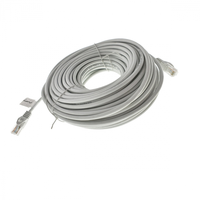 Cablu UTP, Lanberg 42781, cat.5e, mufat 2xRJ45, lungime 30m, AWG 26, 100 MHz, de legatura retea, ethernet, gri [3]