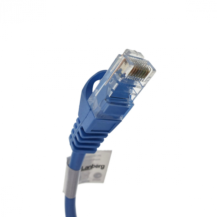 Cablu UTP, Lanberg 42782, cat 5e, mufat 2xRJ45, lungime 30m, AWG 26, 100 MHz, de legatura retea, ethernet, albastru [3]