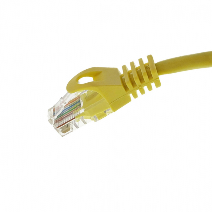 Cablu UTP, Lanberg 42783, cat 5e, mufat 2xRJ45, lungime 30m, AWG 26, 100 MHz, de legatura retea, ethernet, galben [3]
