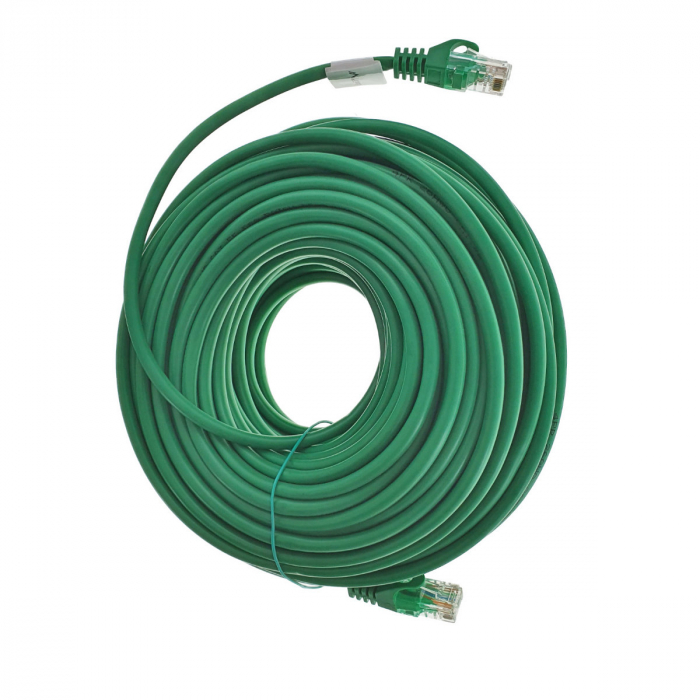 Cablu UTP, Lanberg 42784, cat.5e, mufat 2xRJ45, lungime 30m, AWG 26, 100 MHz, de legatura retea, ethernet, verde [2]