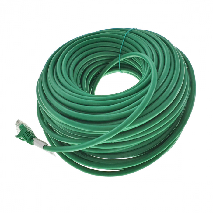 Cablu UTP, Lanberg 42784, cat.5e, mufat 2xRJ45, lungime 30m, AWG 26, 100 MHz, de legatura retea, ethernet, verde [4]