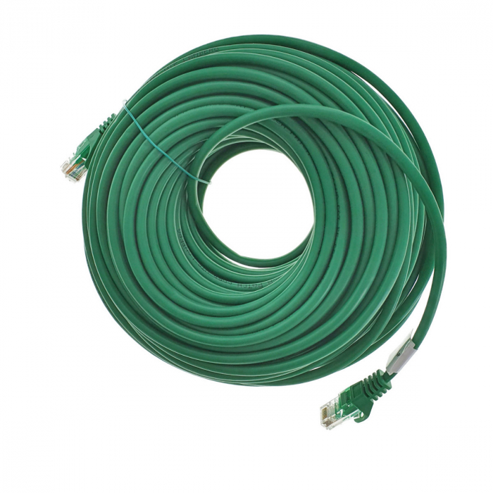 Cablu UTP, Lanberg 42784, cat.5e, mufat 2xRJ45, lungime 30m, AWG 26, 100 MHz, de legatura retea, ethernet, verde [3]