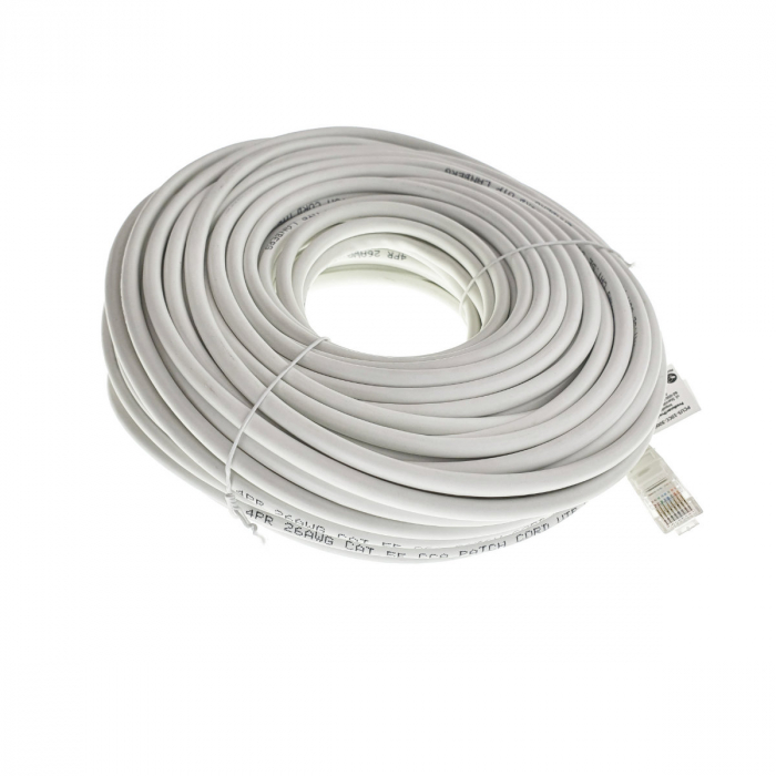 Cablu UTP, Lanberg 42787, cat.5e, mufat 2xRJ45, lungime 30m, AWG 26, 100 MHz, de legatura retea, ethernet, alb [5]