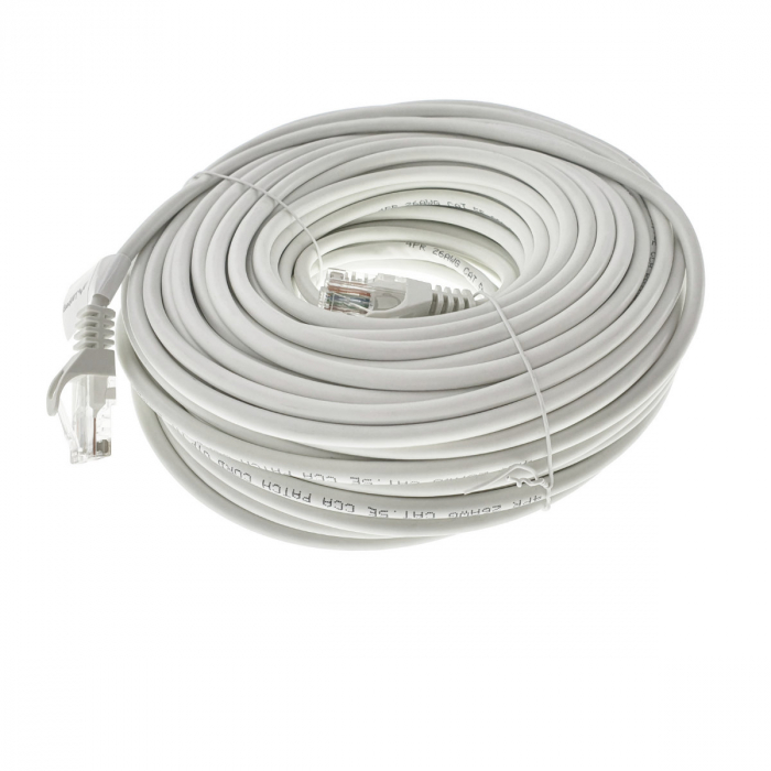Cablu UTP, Lanberg 42787, cat.5e, mufat 2xRJ45, lungime 30m, AWG 26, 100 MHz, de legatura retea, ethernet, alb [3]