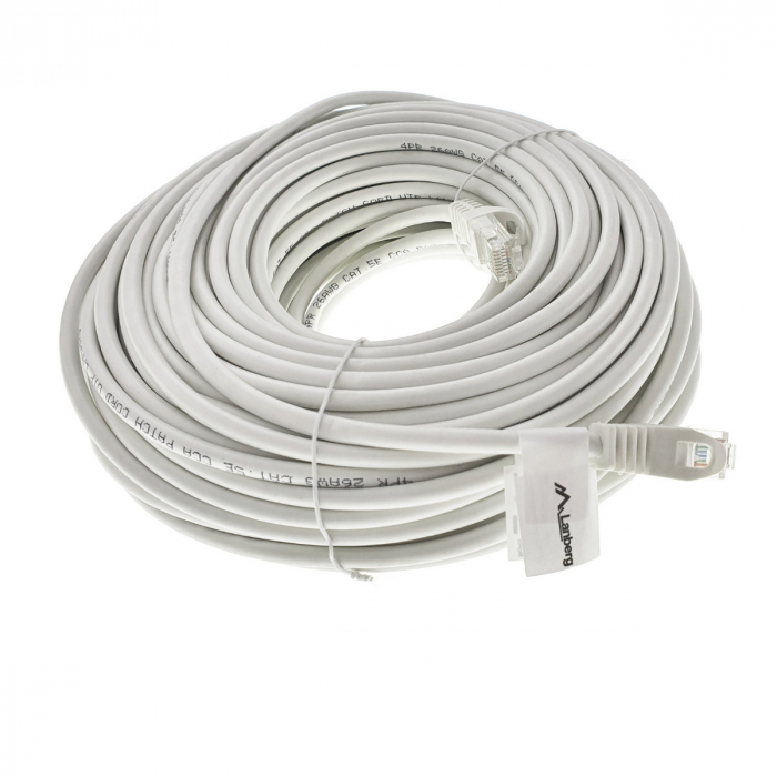 Cablu UTP, Lanberg 42787, cat.5e, mufat 2xRJ45, lungime 30m, AWG 26, 100 MHz, de legatura retea, ethernet, alb [2]