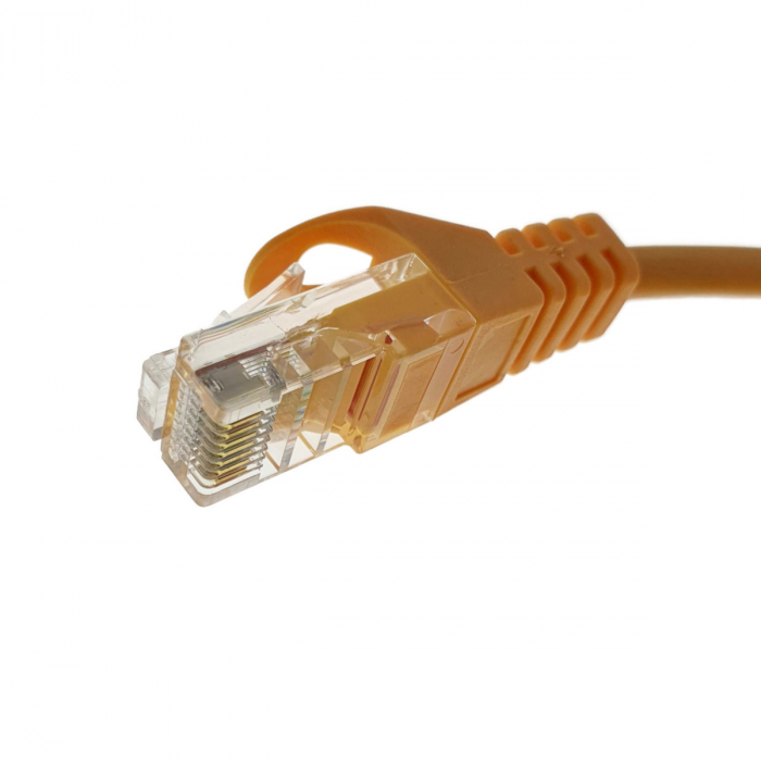 Cablu UTP, Lanberg 42788, cat 5e, mufat 2xRJ45, lungime 30m, AWG 26, 100 MHz, de legatura retea, ethernet, portocaliu [5]
