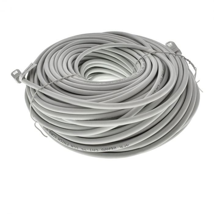 Cablu UTP, Lanberg 42805, cat.5e, mufat 2xRJ45, lungime 50m, AWG 26, 100 MHz, de legatura retea, ethernet, gri [3]