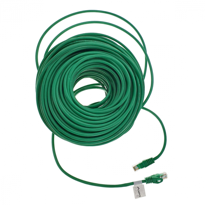 Cablu UTP, Lanberg 42808, cat 5e, mufat 2xRJ45, lungime 50m, AWG 26, 100 MHz, de legatura retea, ethernet, verde [4]